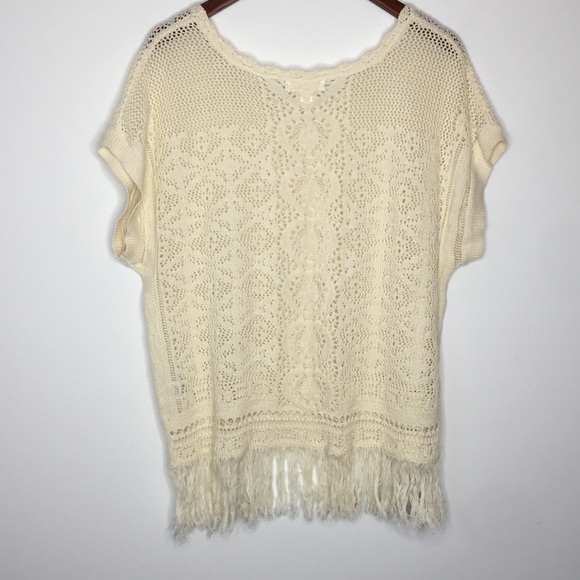 Sun & Shadow Sweaters - SALE! 💗 Cream fringe sweater! Sun & Shadow Sweaters - SALE! 💗 Cream fringe sweater!